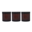 Lot 3 Pommadiers en verre ambré - 60ML