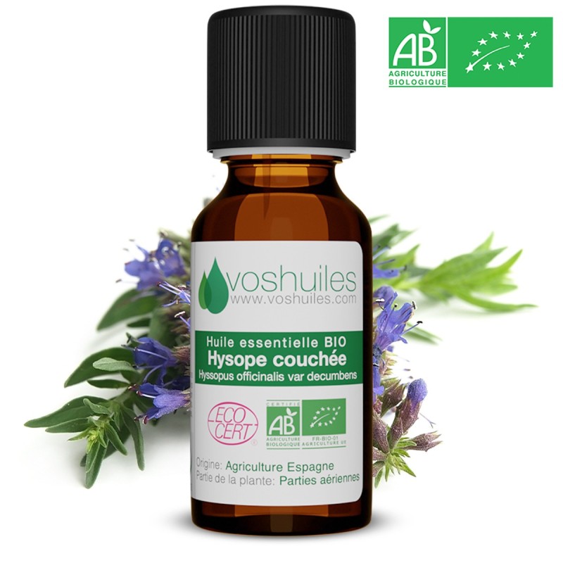 Huile Essentielle Bio d'Hysope couchée