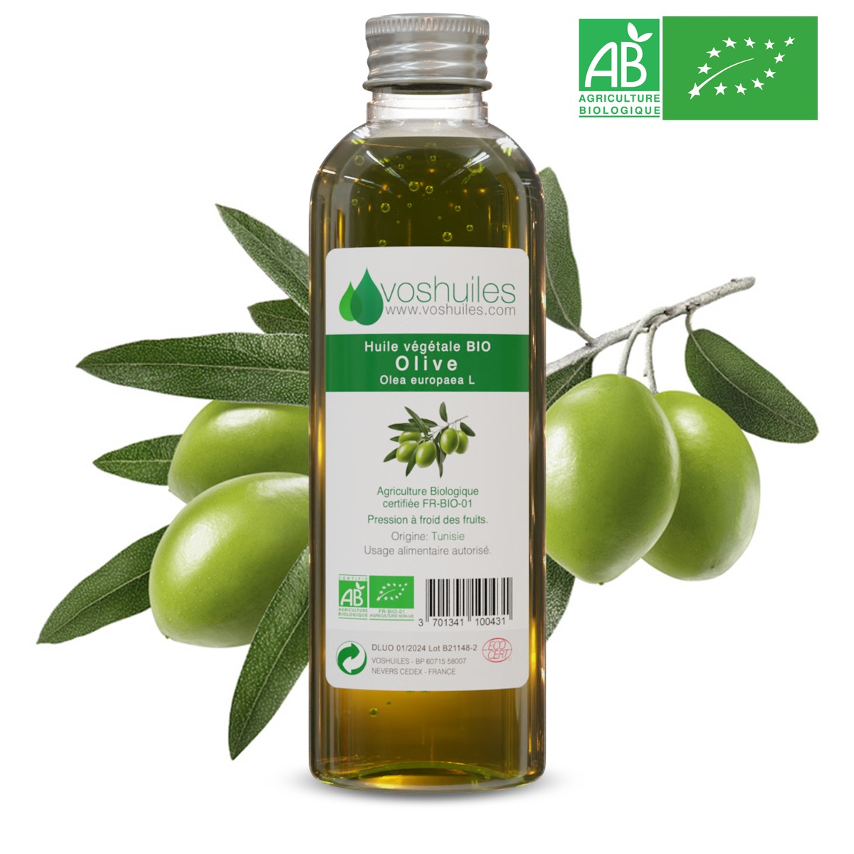 Huile Végétale d'Olive BIO, Utilisation de l'Huile Végétale d'Olive Vierge  Extra