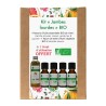 Kit Massage Jambes Lourdes - 4 huiles essentielles et 1 huile végétale