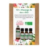 Kit Massage du Dos - 3 huiles essentielles et 1 huile végétale