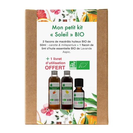 Mon petit Kit « Soleil » 2 Macérât Bio et 1 huile essentielle Bio