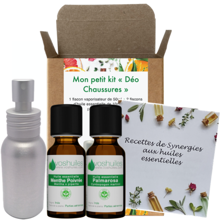 Mon petit Kit « Déo chaussures » 2 Huiles essentielles et 1 Vaporisateur de 50ML