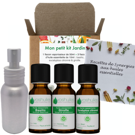 Mon petit Kit « Jardin » 3 Huiles essentielles et 1 Vaporisateur de 50ML