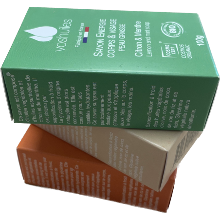 Lot de 3 Savons aux Huiles essentielles & Végétales