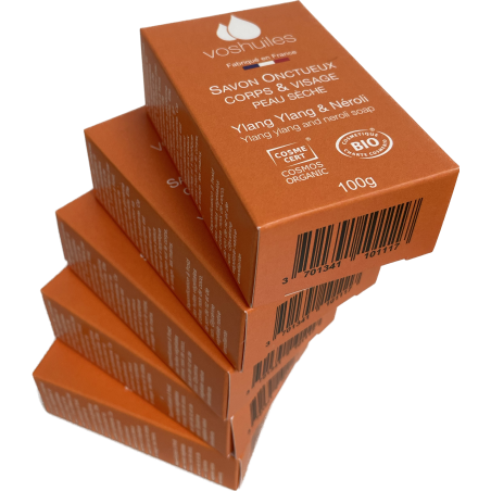 Lot de 5 Savons Ylang Ylang et Néroli pour peau sèche