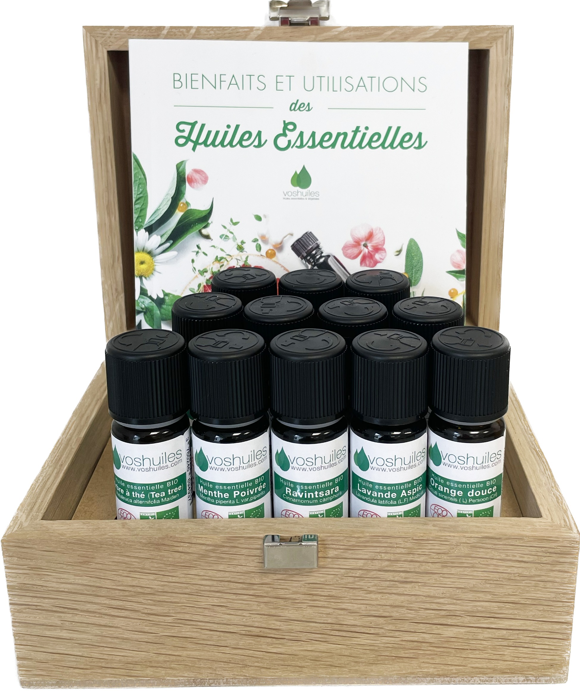 L'incontournable box - Coffret Cadeau Aromathérapie - 15 huiles  essentielles BIO indispensables