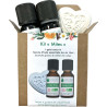 Kit huiles essentielles mites, 2 Huiles essentielles Bio et 1 Galet