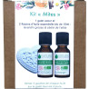 Kit huiles essentielles mites, 2 Huiles essentielles Bio et 1 Galet