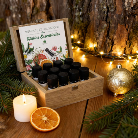 Coffret 12 huiles essentielles bio pour Noël