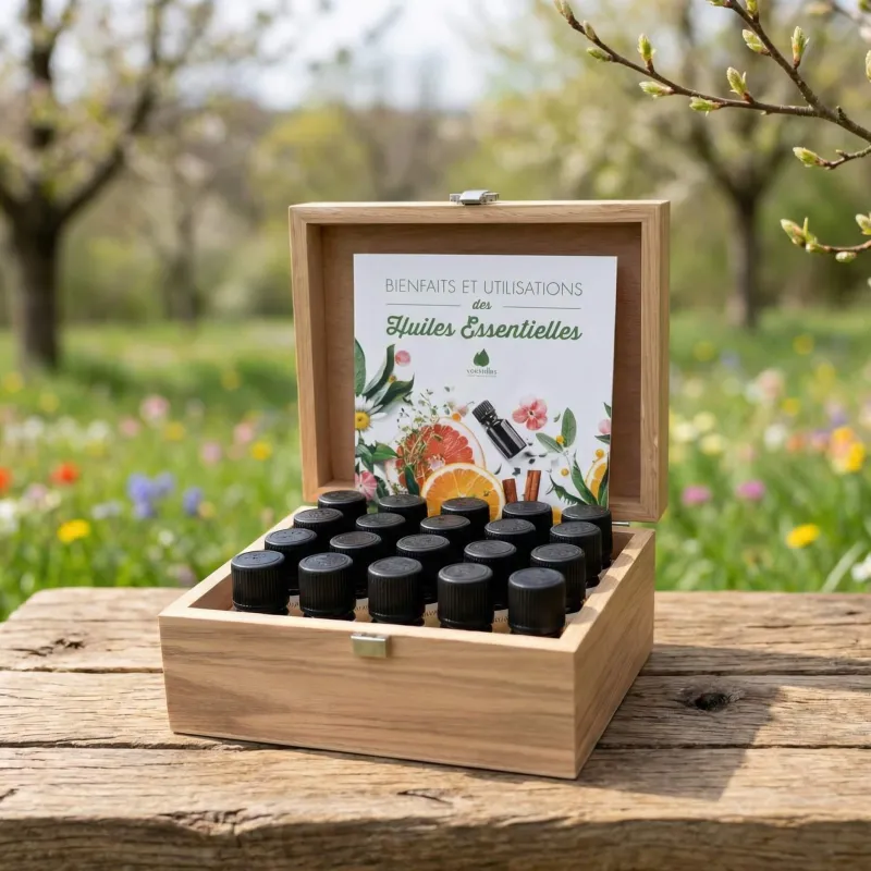 Coffret de 20 huiles essentielles BIO, idée cadeau aromathérapie