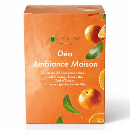 Kit Déo Ambiance Maison - 2 Huiles Essentielles et 1 Vaporisateur de 50ML