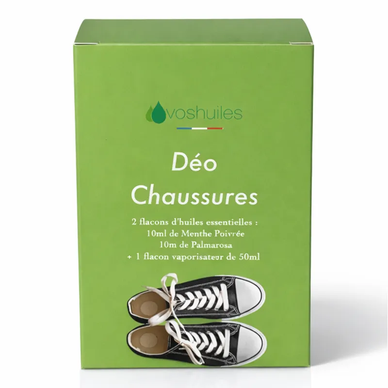 Kit Déo Chaussures - 2 Huiles Essentielles et 1 Vaporisateur de 50ML
