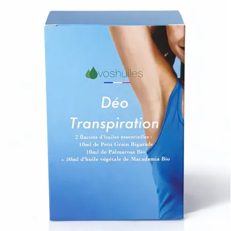 Kit Déo Transpiration - 2 Huiles Essentielles BIO et 1 Huile Végétale BIO