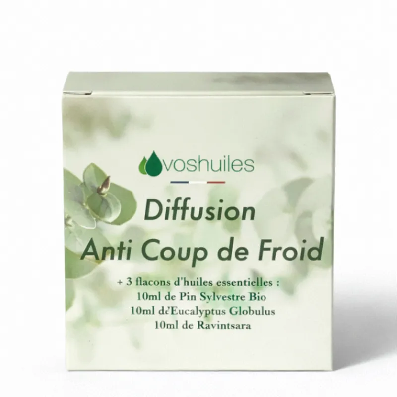 Kit Diffusion Anti Coup de Froid - 3 Huiles Essentielles
