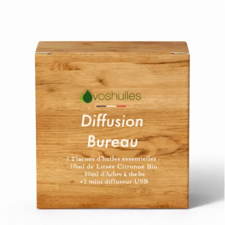 Kit Diffusion Bureau - 2 Huiles Essentielles et 1 Mini Diffuseur USB