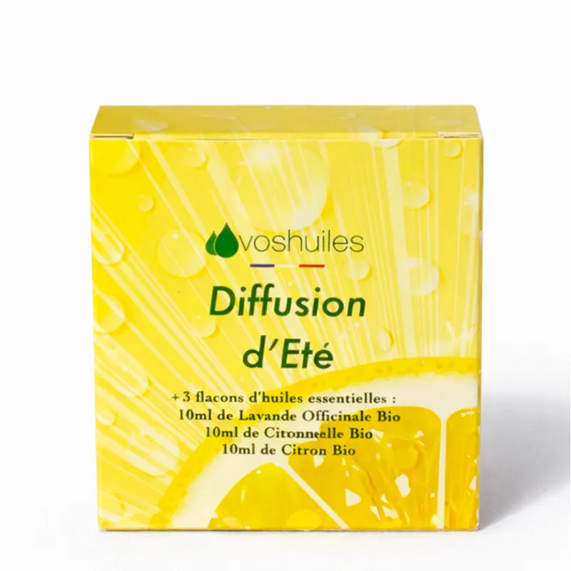 Kit Diffusion Eté - 3 Huiles Essentielles BIO