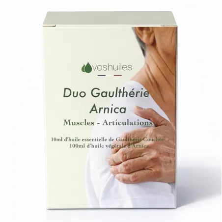 Kit Duo - Huile Essentielle de Gaulthérie couchée 10ml et Huile Végétale de Fleurs d'Arnica 100ml