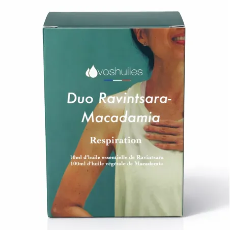 Kit Duo - Huile Essentielle de Ravintsara 10ml et Huile Végétale de Macadamia 100ml