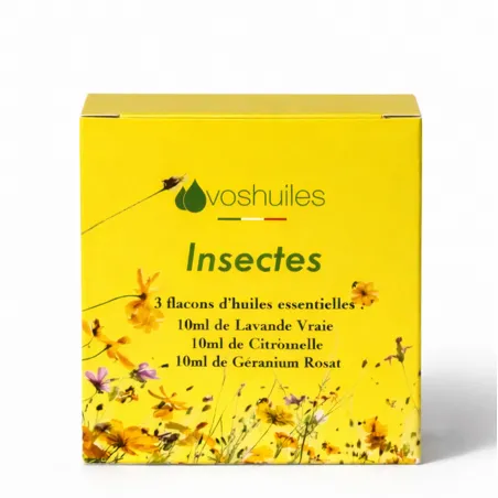 Kit Insectes, moustiques, guêpes, fourmis… - 3 Huiles Essentielles