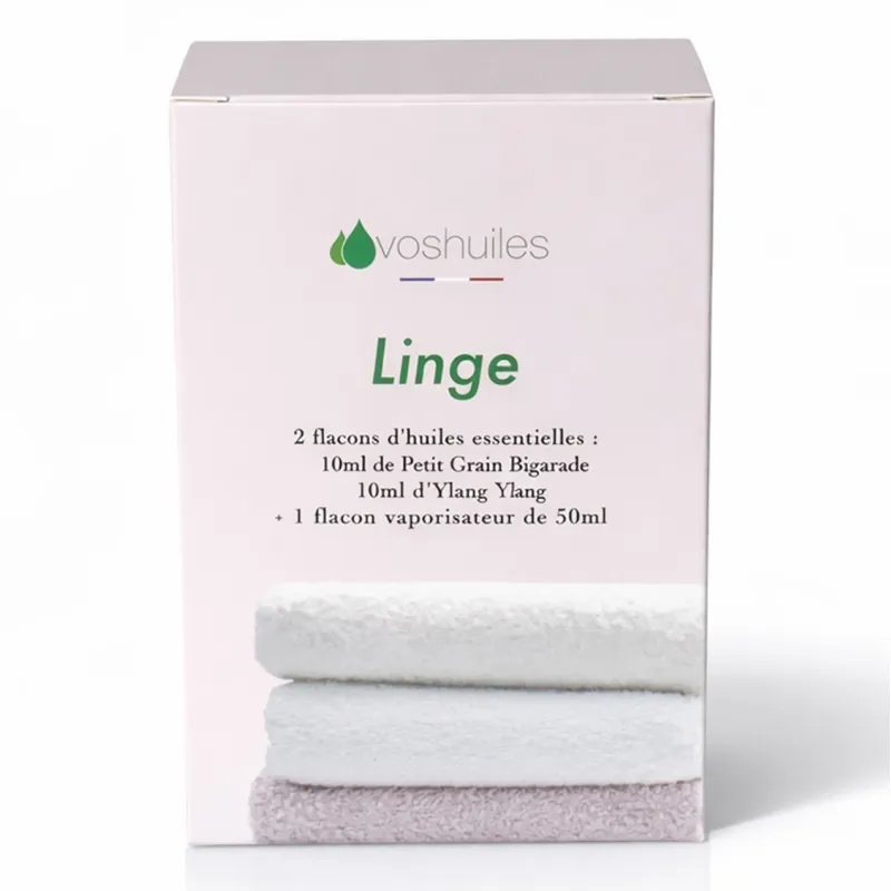 Kit Linge - 2 Huiles Essentielles et 1 Vaporisateur de 50ML