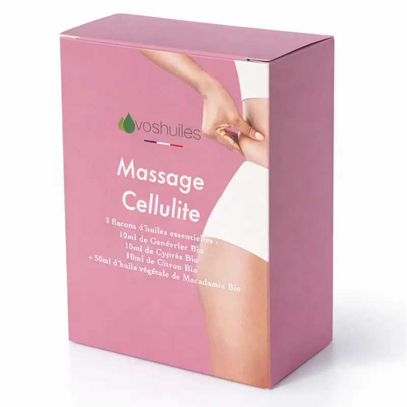 Kit Massage Cellulite - 3 Huiles Essentielles BIO et 1 Huile Végétale BIO