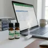 Kit Diffusion Bureau - 2 Huiles Essentielles et 1 Mini Diffuseur USB