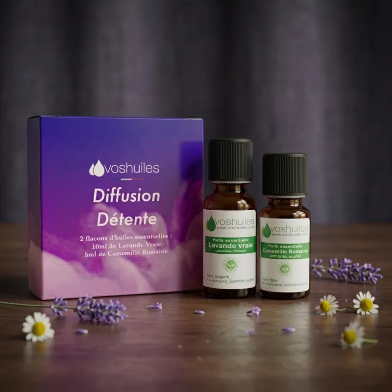 Kit Diffusion Détente - 2 Huiles Essentielles