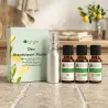 Kit Déo Assainissant Maison - 3 Huiles Essentielles et 1 Vaporisateur de 50ML