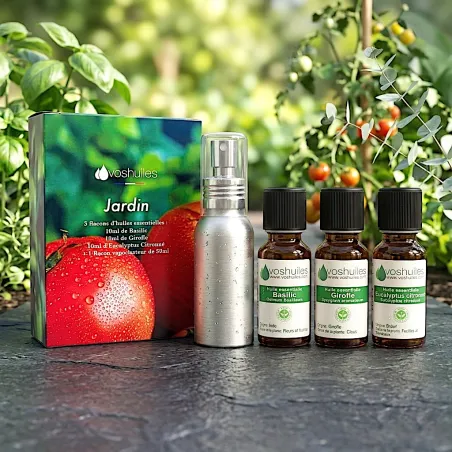 Kit Jardin - 3 Huiles Essentielles et 1 Vaporisateur de 50ML