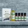 Kit Massage Jambes Lourdes - 4 Huiles Essentielles BIO et 1 Huile Végétale BIO
