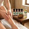 Kit Massage Jambes Lourdes - 4 Huiles Essentielles BIO et 1 Huile Végétale BIO
