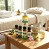 Kit Massage Minceur - 4 Huiles Essentielles BIO et 1 Huile Végétale BIO