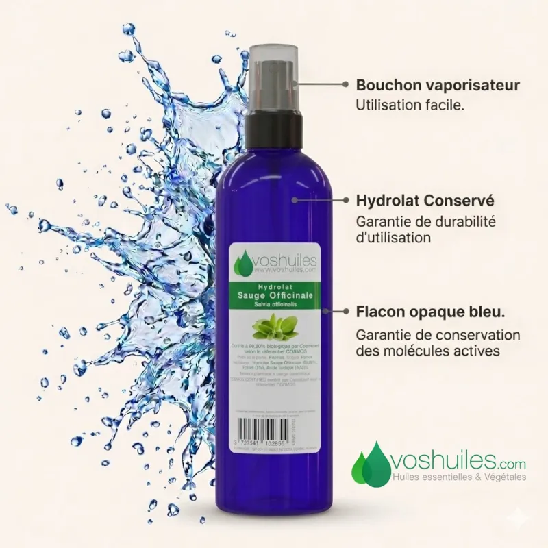 Hydrolat de Sauge officinale COSMOS