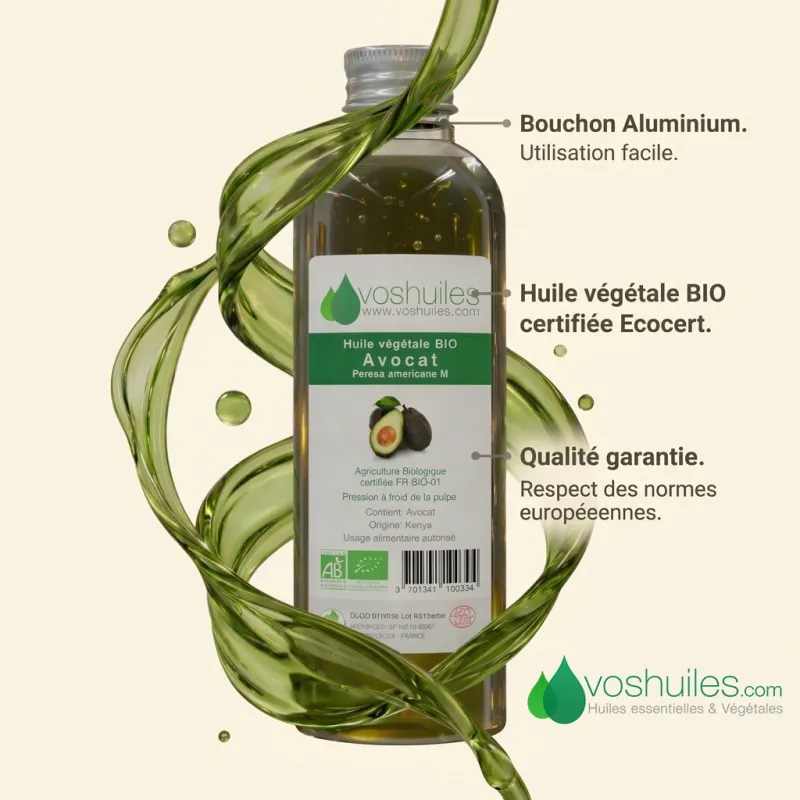 Huile Végétale BIO d'Avocat