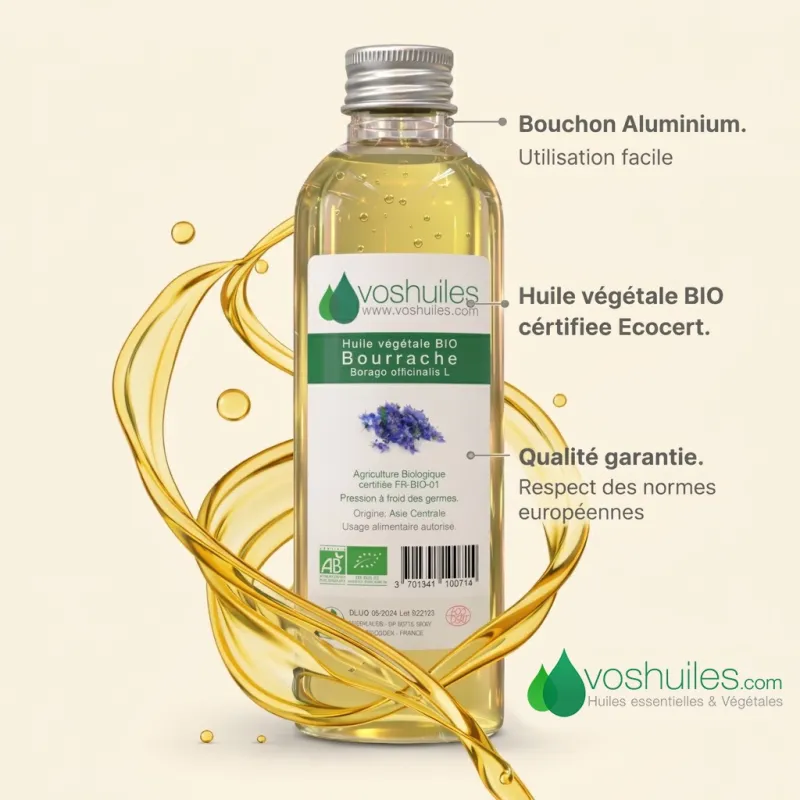 Huile Végétale BIO de Bourrache