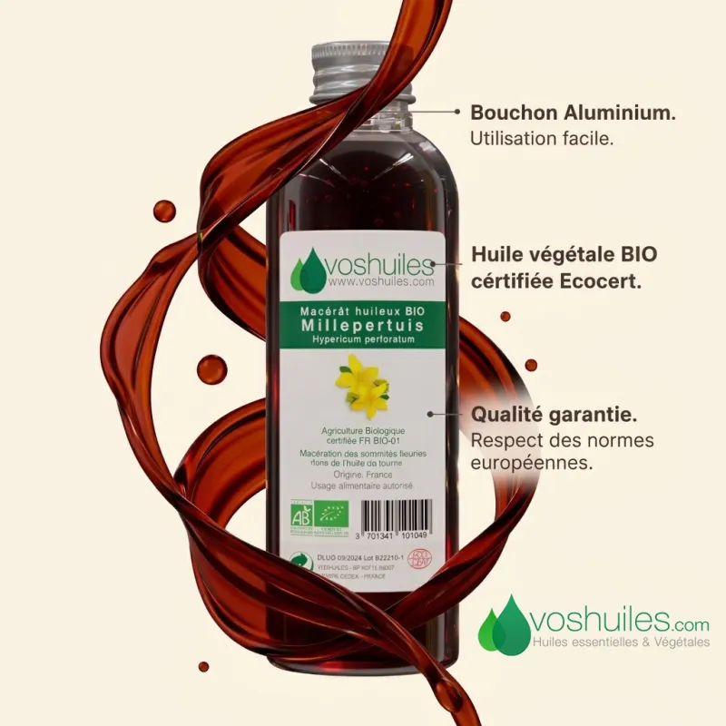 Macérât huileux BIO de Millepertuis