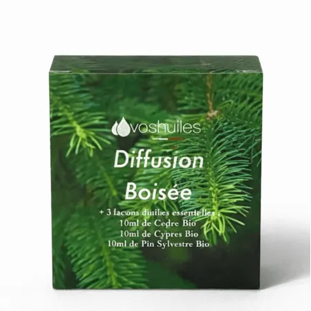 Kit d'huiles essentielles diffusion boisée