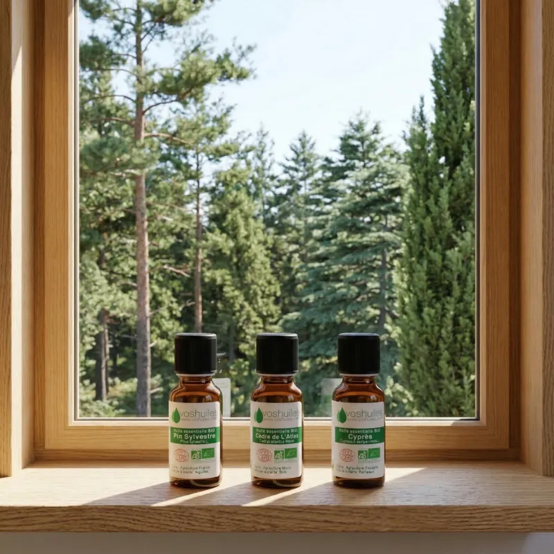Kit Diffusion Boisée - 3 Huiles Essentielles BIO