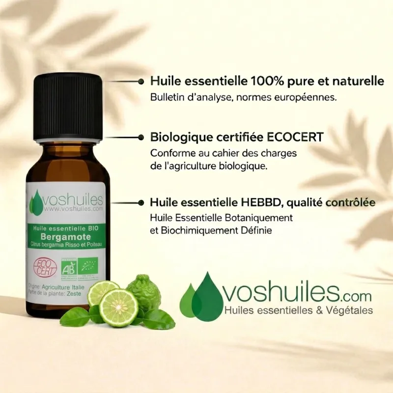 Huile Essentielle BIO de Bergamote