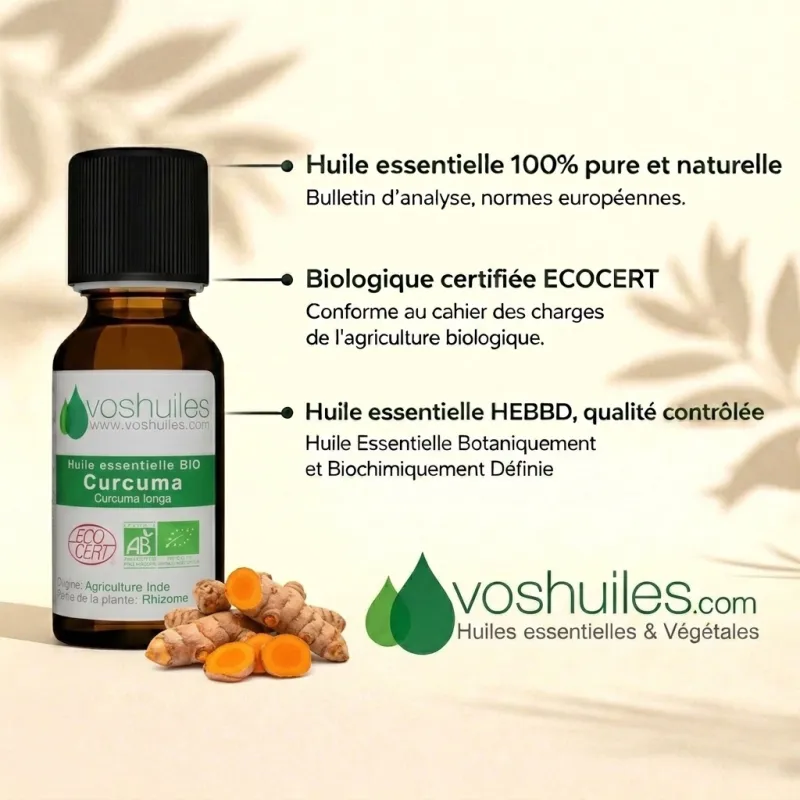 Huile Essentielle BIO de Curcuma