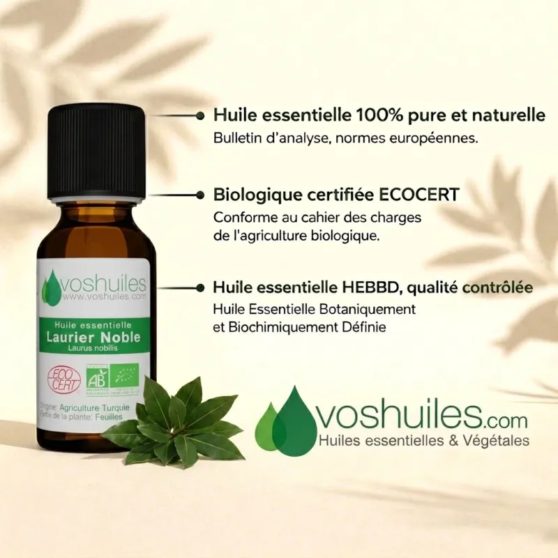 Huile Essentielle BIO de Laurier Noble