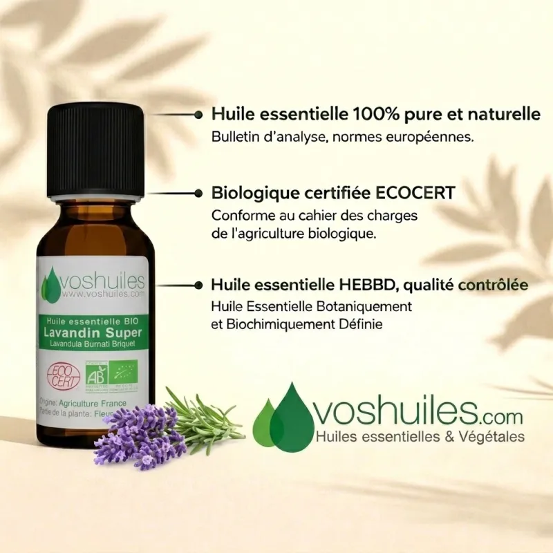 Huile Essentielle BIO de Lavandin Super