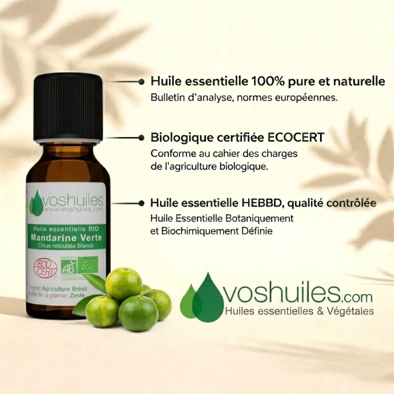 Huile Essentielle BIO de Mandarine verte