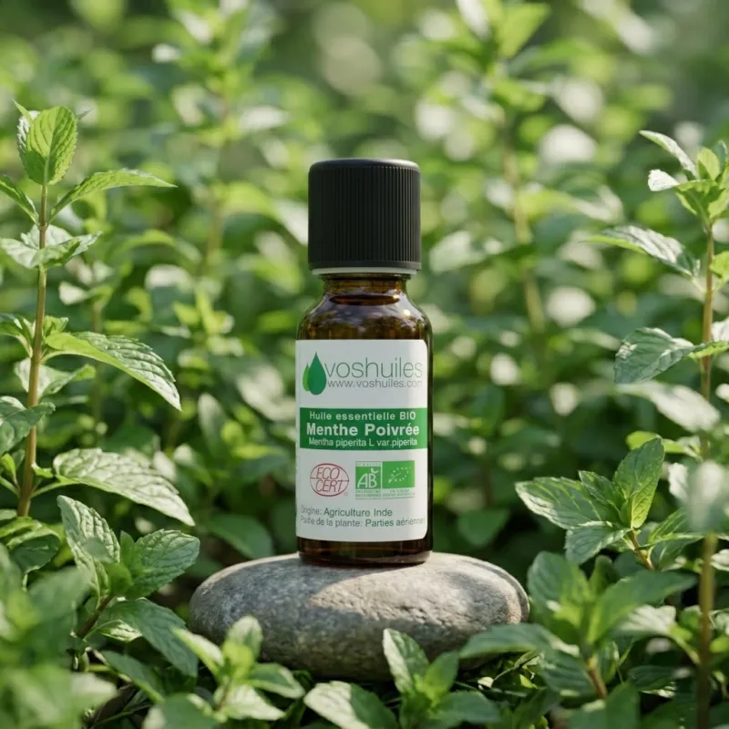 Huile Essentielle de Menthe Poivrée BIO | VosHuiles.com