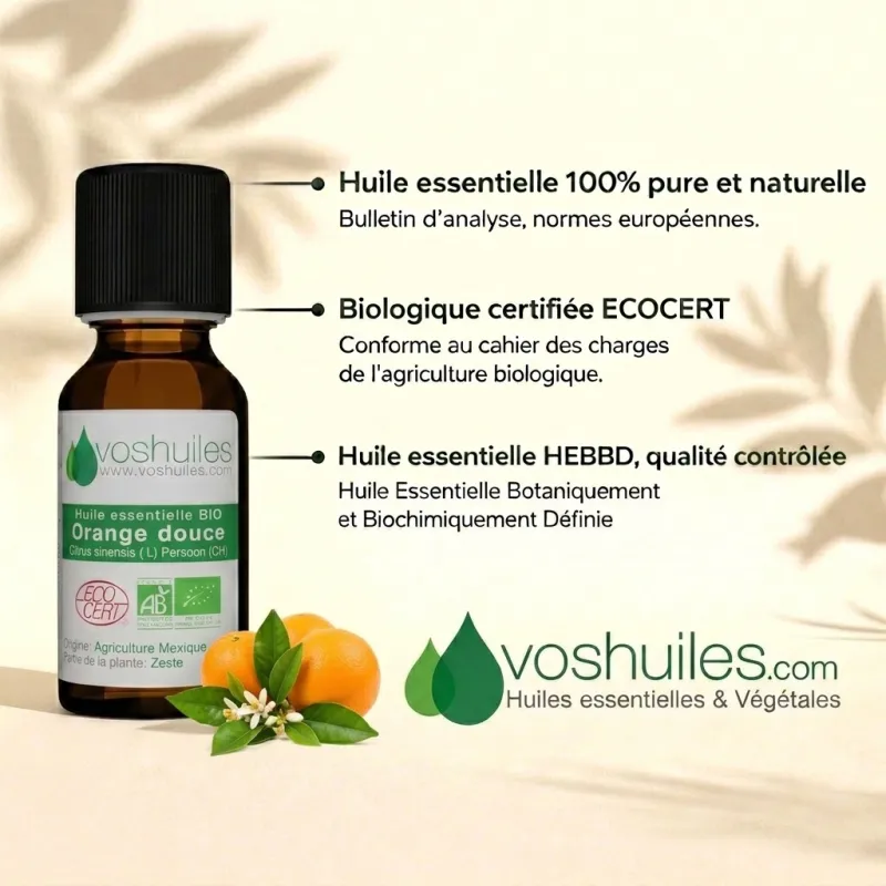 Huile Essentielle BIO d'Orange douce