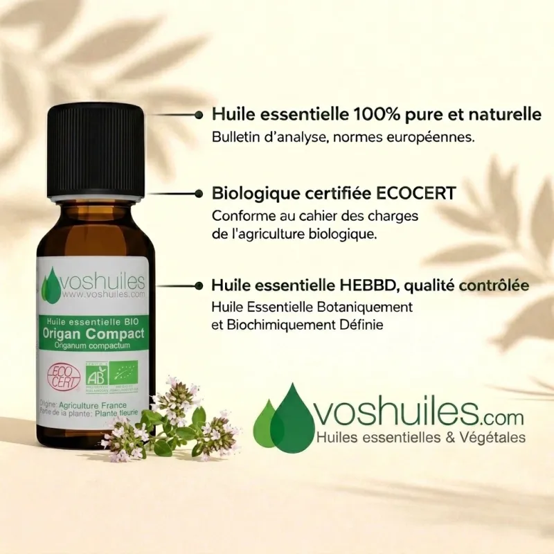 Huile Essentielle BIO d'Origan compact
