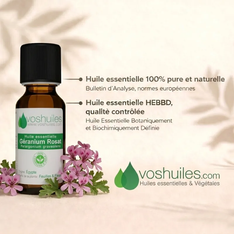 Huile Essentielle de Géranium rosat