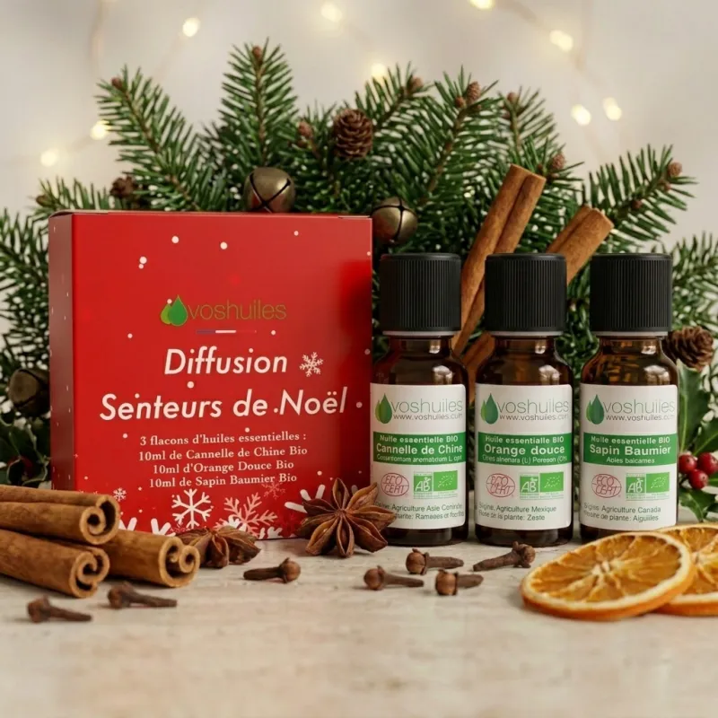 Kit Diffusion Senteurs de Noël - 3 Huiles Essentielles BIO