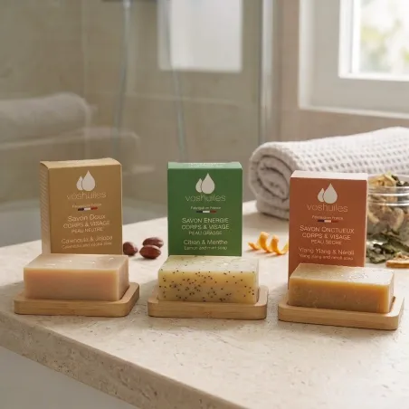 Lot de 3 Savons aux Huiles essentielles & Végétales
